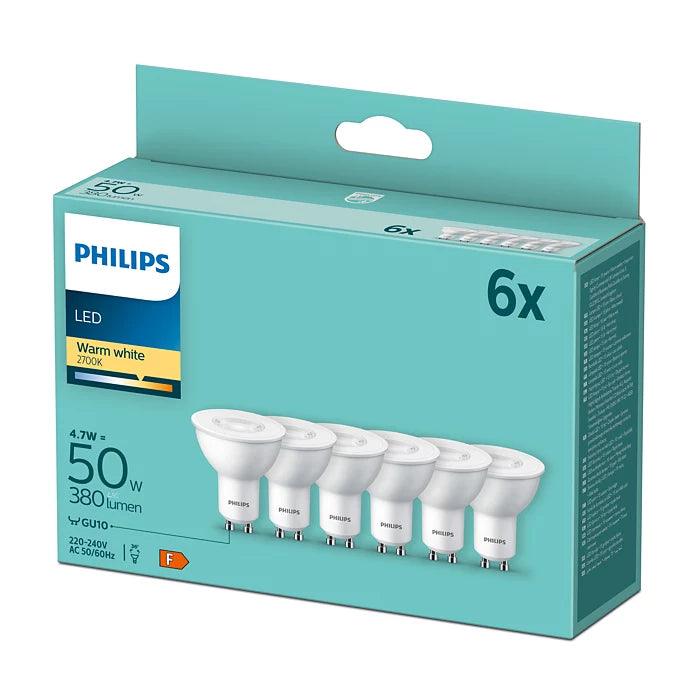 Box 6 lampadine attacco GU10 da 50W Philips - Brico Sapiens - L' evoluzione del fai da te