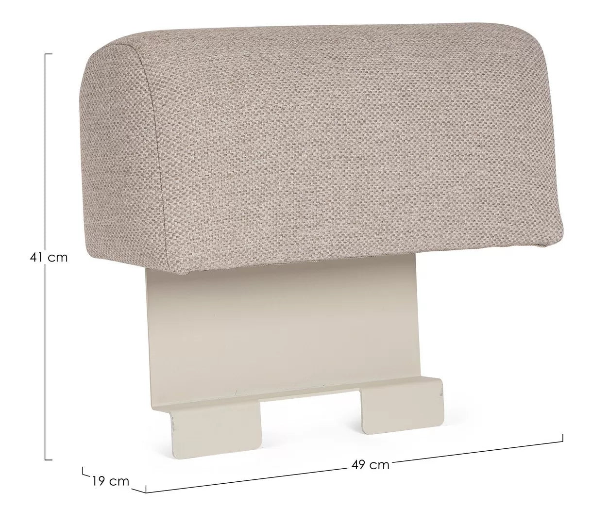 Bracciolo Singolo Bizzotto Gerald Pelican (DX/SX) in Alluminio e Tessuto Olefin Idrorepellente