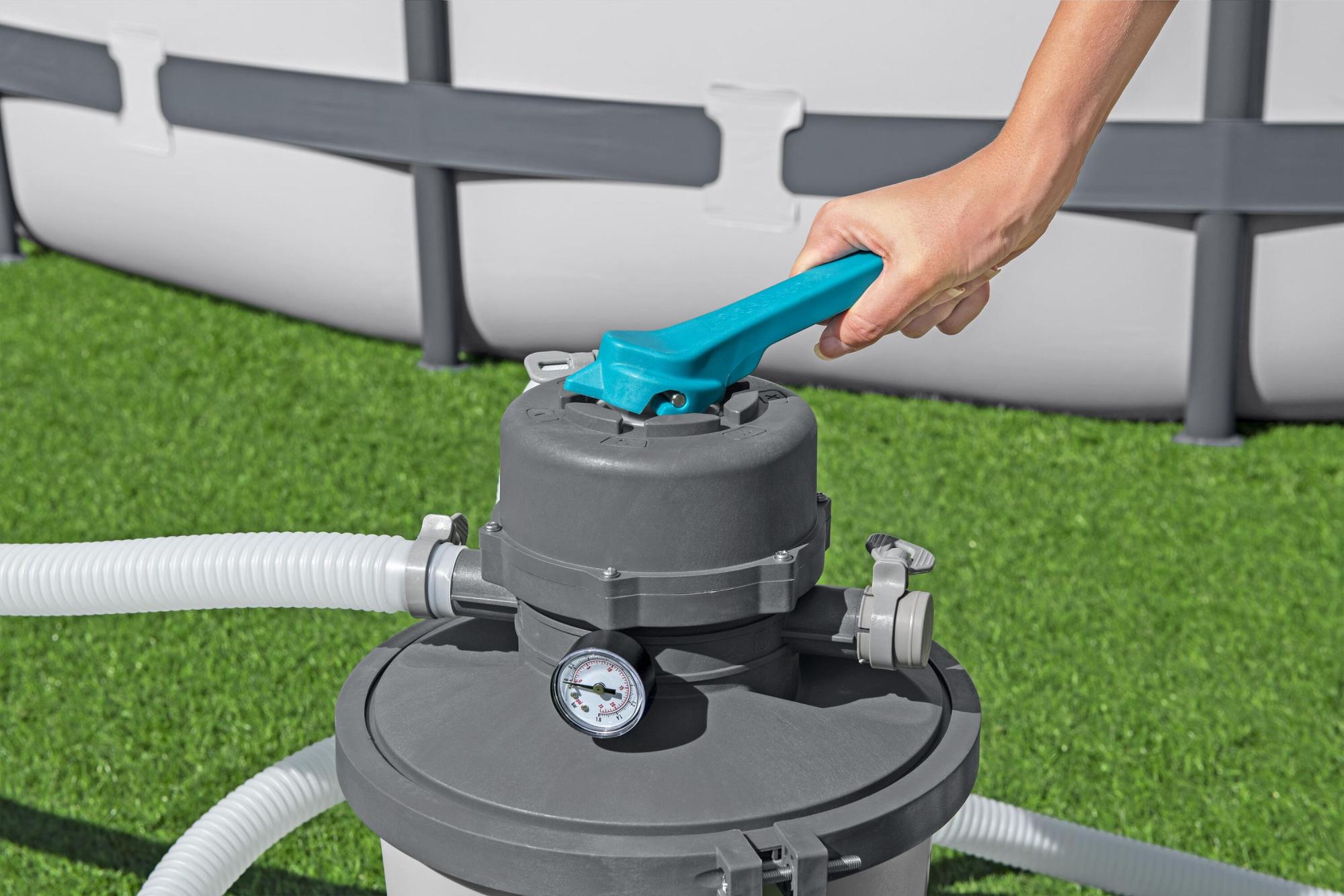 Pompa a Sabbia Bestway Flowclear 3.596 L/h per Piscine Fuori Terra 58515, Sistema di Filtrazione Professionale | Bestway