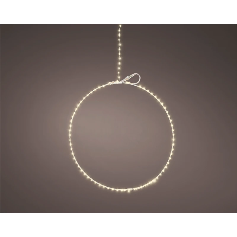 Cerchio Decorativo Luminoso a LED D.58cm Silver/Warm White Kaemingk
