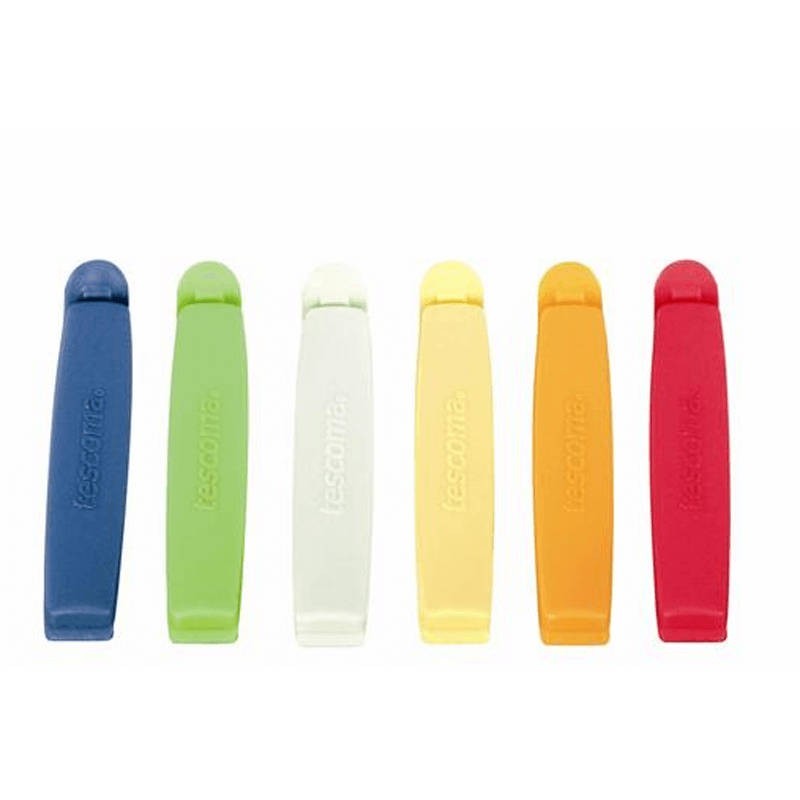 Clip Chiudi Sacchetti 9 cm Set 6 Pezzi in Plastica PRESTO Tescoma