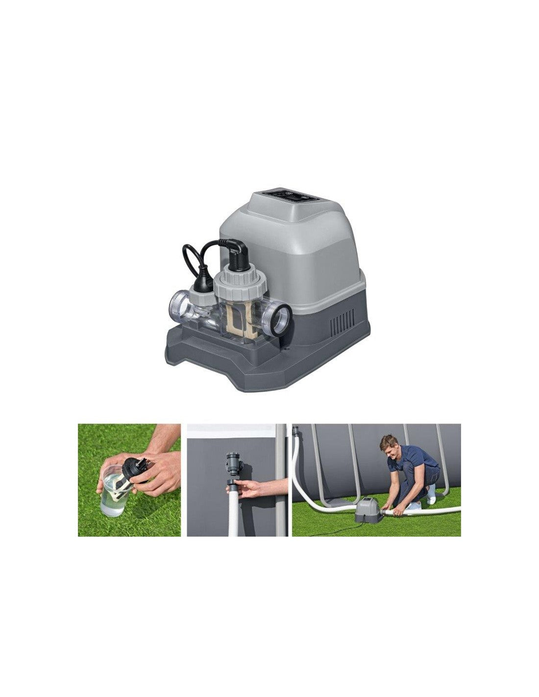 Clorinatore a Sale Bestway Flowclear per Piscine Fuori Terra, Sistema di Elettrolisi Salina | Bestway 58330