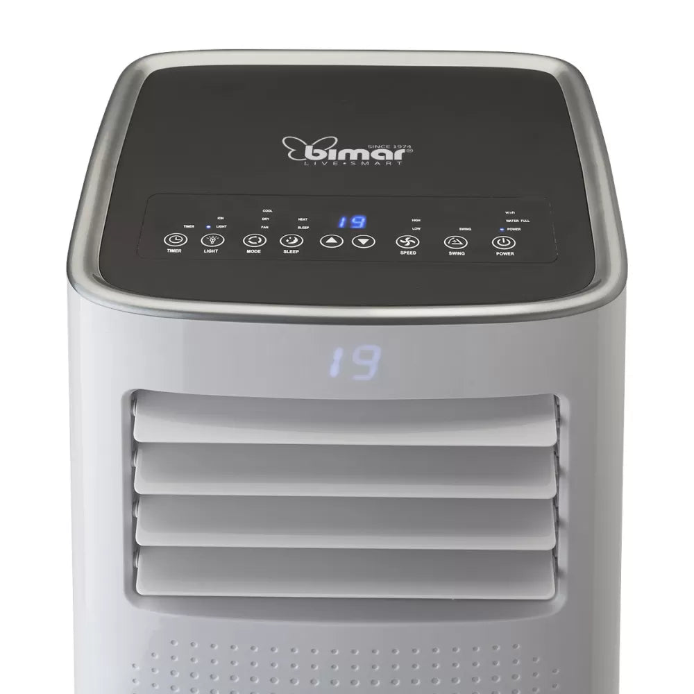 Condizionatore portatile monoblocco 9000 BTU Wi-Fi classe A climatizzatore con deumidificatore e ventilatore Bimar