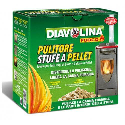Diavolina Pellet Spazzacamino 1,5 kg Pulitore per Stufe e Caldaie a Pellet