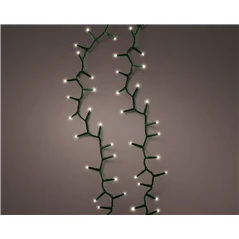 Luci natalizie Catena Luminosa LED Compact 4500cm (45 Metri) Colore Cavo Green (Verde) Luce Warm White (Bianco Caldo) con 8 Funzioni | Kaemingk
