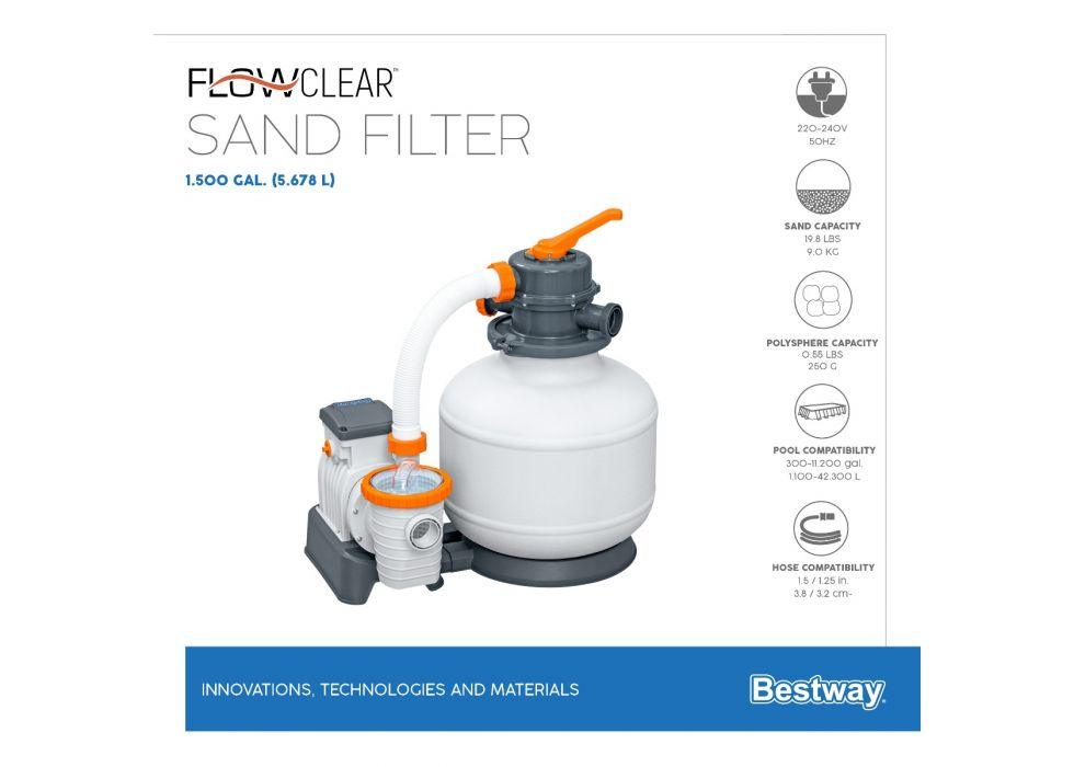 Filtro piscina a sabbia da 5.678 L/H Flowcare Bestway - Brico Sapiens - L' evoluzione del fai da te