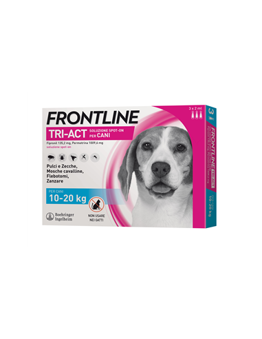 Frontline tri-act taglia M per cani 10-20kg