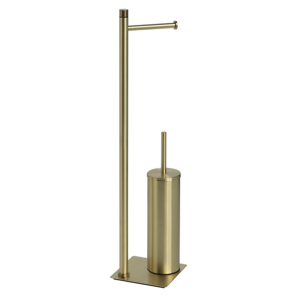 Piantana porta rotolo e scopino Trilly oro Gedy