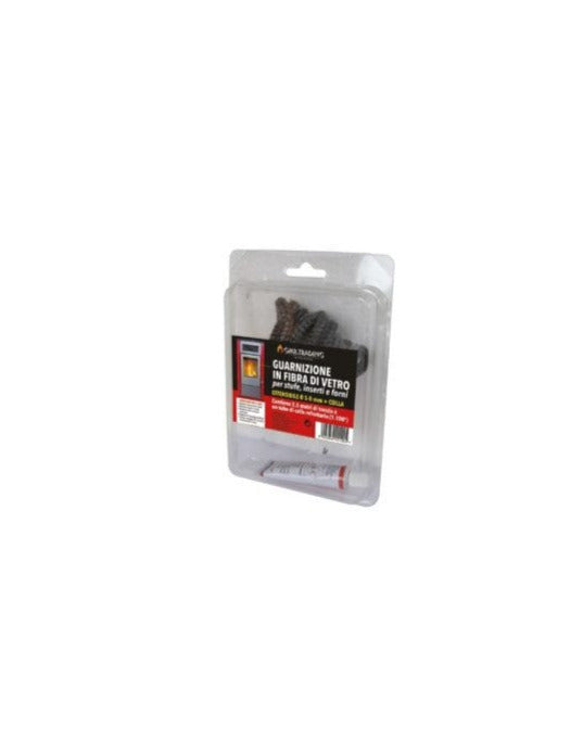 Kit guarnizione estensibile 5-8 mm con colla per stufe e camini