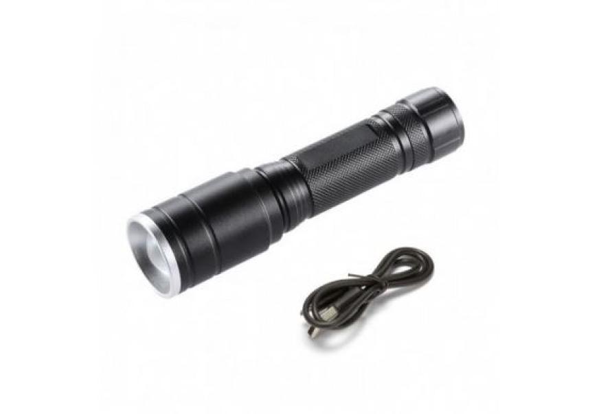 Torcia LED tattica ricaricabile Hunter 5W 6500K con zoom telescopico IR533 Velamp