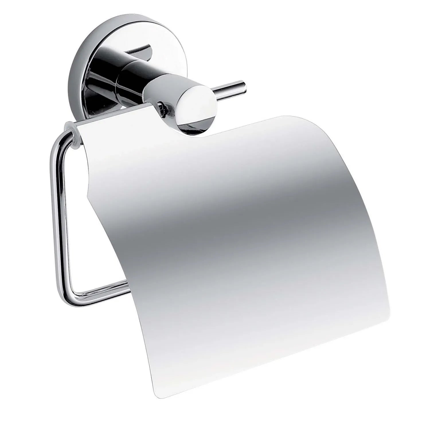 Porta rotolo cromato con biadesivo Felce Plus Gedy