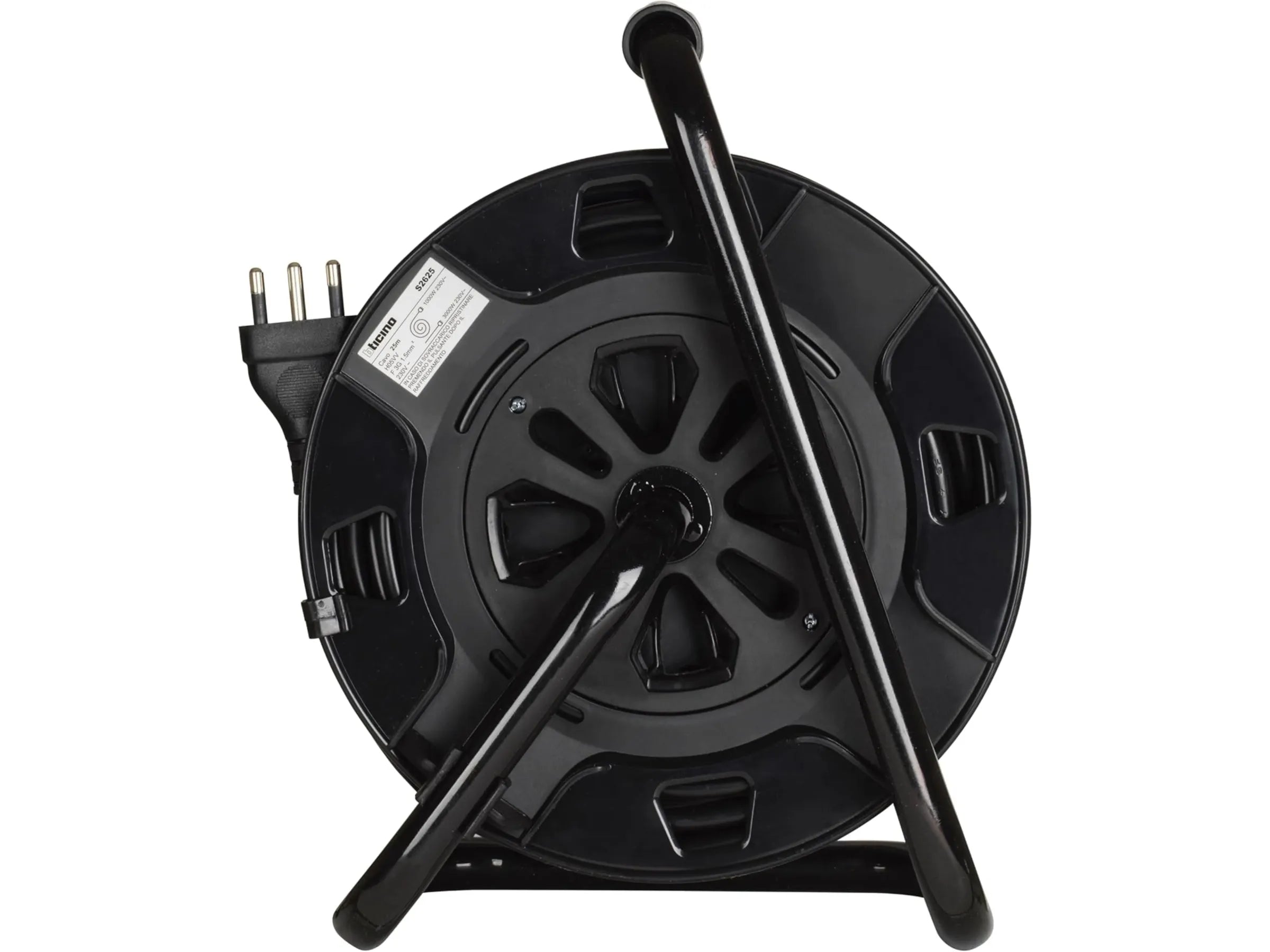 Avvolgicavo elettrico 15 metri 4 prese pluristandard 3x1,5 mmQ BTicino