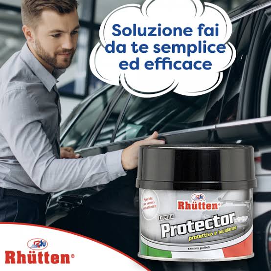 Rhütten Crema Auto Protector 250 ml Cera Lucidante e Protettiva per Carrozzeria