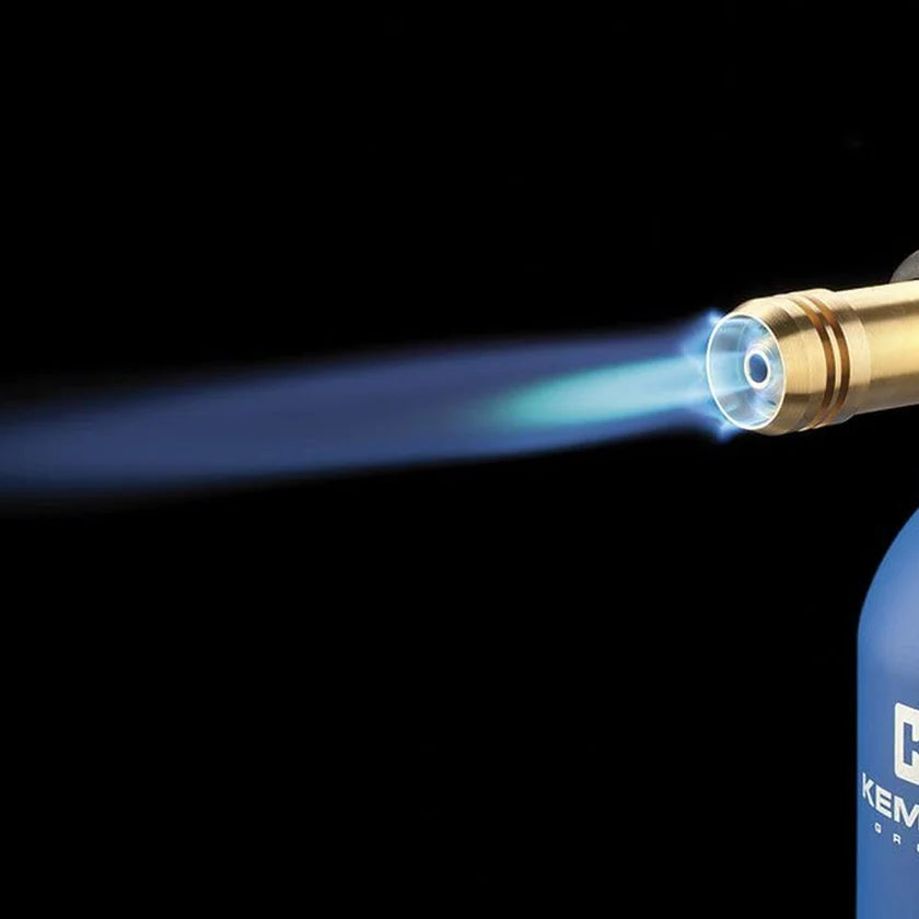 Kit Lampada per Saldare a Gas KE2019 con Accensione Piezo e 4 Cartucce Butano da 190 g | KEMPER