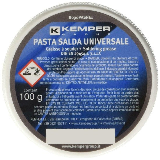 Pasta Salda Universale Kemper 100g in Blister, Fondente Professionale per Saldatura Dolce e Stagno | Kemper