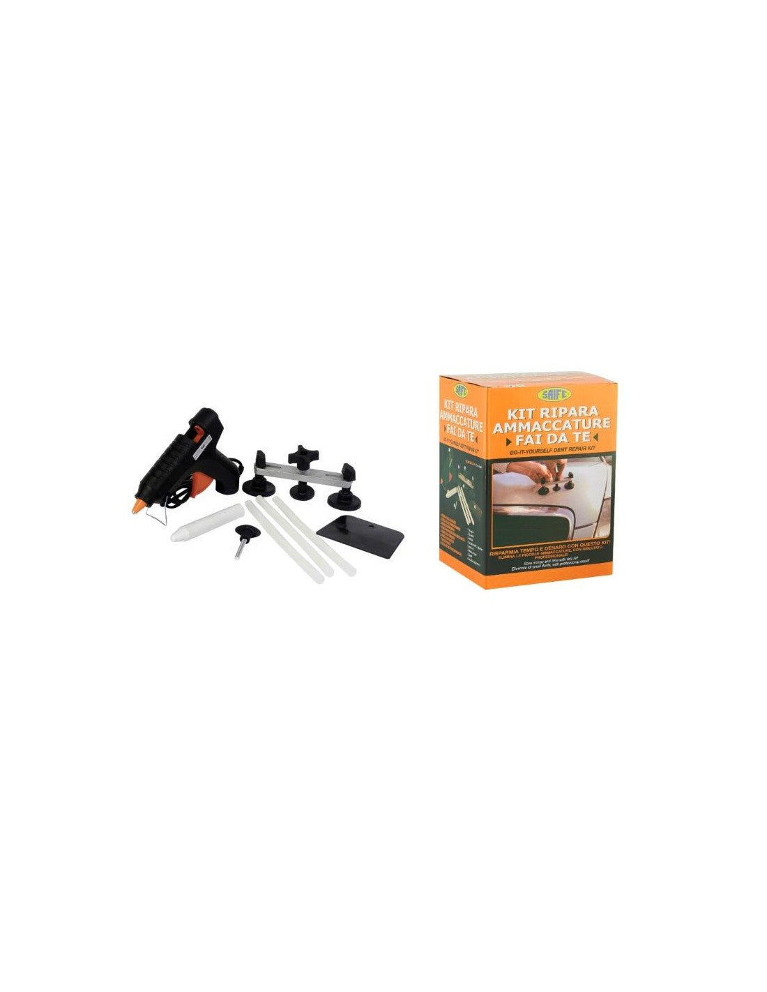 Kit Ripara Ammaccature Carrozzeria Auto Rhutten con Pistola Colla e Accessori