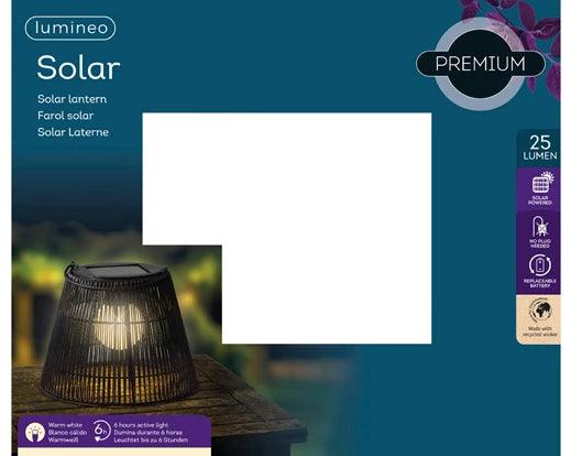Lanterna solare H.22cm luce naturale, nero, D.28cm Lumineo - Brico Sapiens - L' evoluzione del fai da te