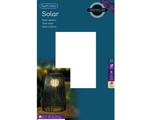 Lanterna solare H.43cm luce naturale, nero, D.28cm Lumineo - Brico Sapiens - L' evoluzione del fai da te