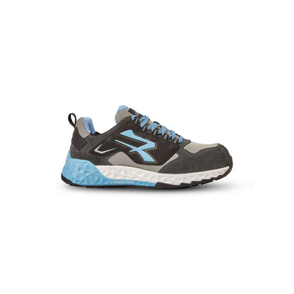 Nuove 2026 Scarpe Antinfortunistiche U-Power Arya S1P SRC ESD, Sneakers da Lavoro Traspiranti Grigio/Azzurro | U-Power