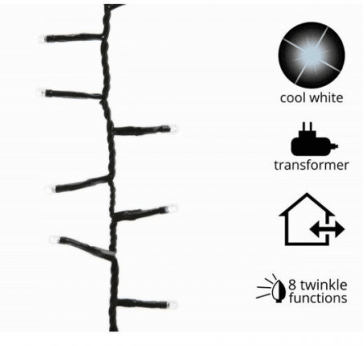 Luci Di Natale Bianco Freddo Con Cavo Verde 16 M Kaemingk - Brico Sapiens - L' evoluzione del fai da te