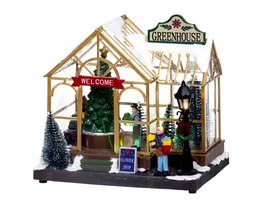 Negozio Natalizio Luminoso LED Scenico 14x21x19cm H con Scenografia e Luci Multicolori Colours Multi | Kaemingk