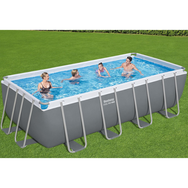 Piscina rettangolare fuori terra Bestway Steel Pro Max 488x244x122 cm con pompa a filtro a sabbia