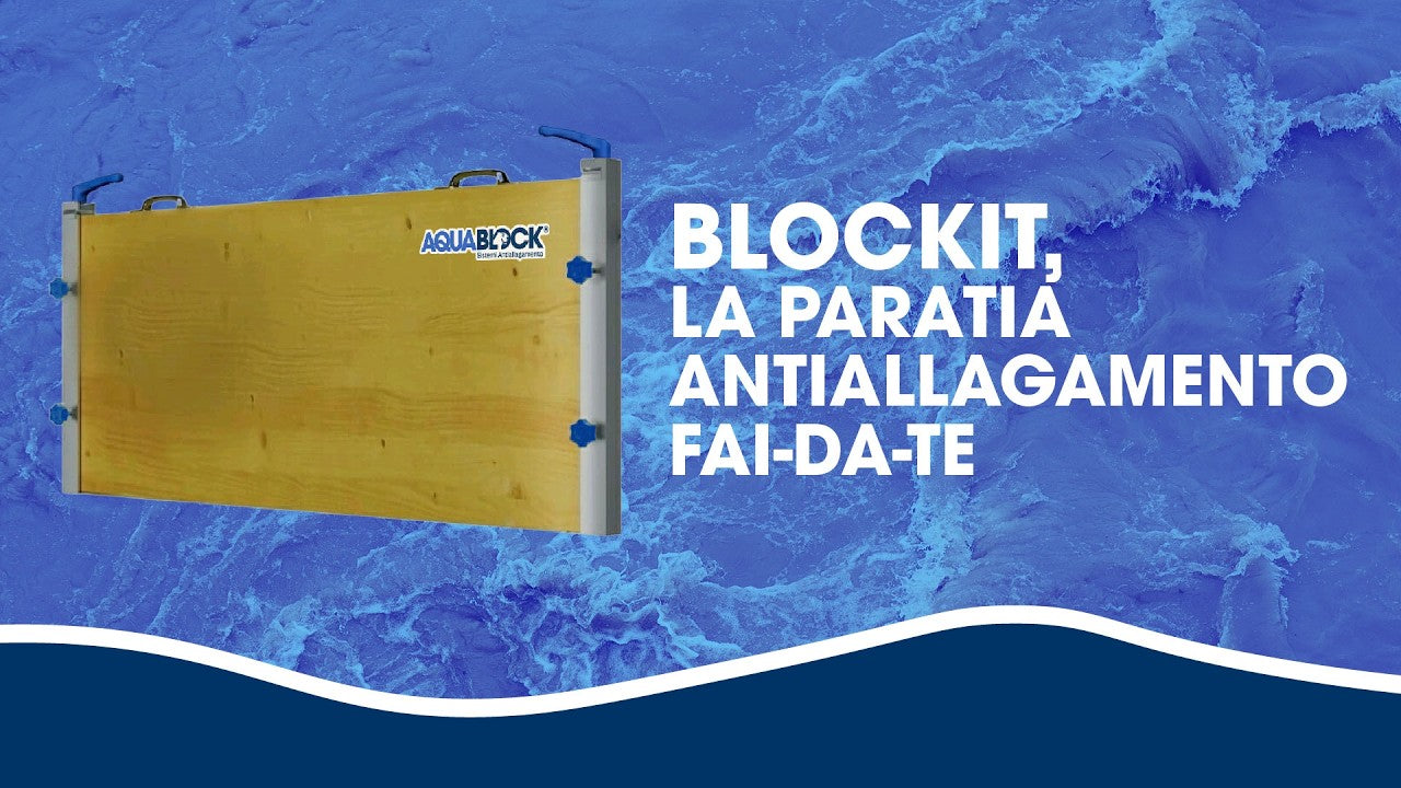 BlocKIT Aquablok Kit Fai-da-Te per Paratia Antiallagamento, Sistema Modulare con Guide in Acciaio e Guarnizioni EPDM