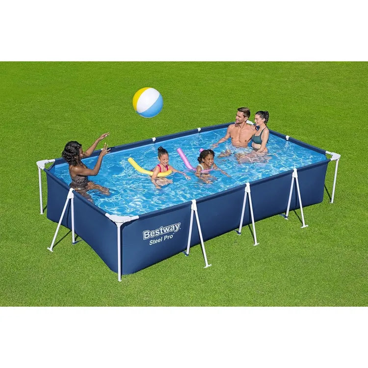 Piscina fuori terra rettangolare 400x211x81 Steel Pro 56405 Bestway