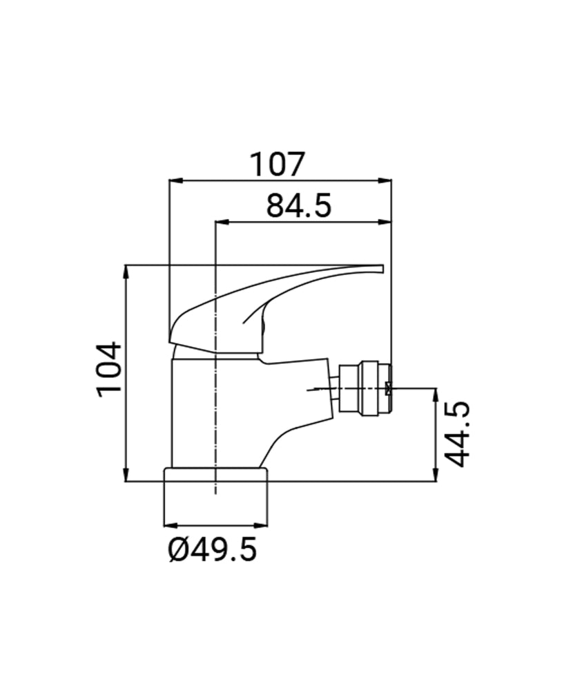 Miscelatore bidet cromo 35mm Eva Idrobric