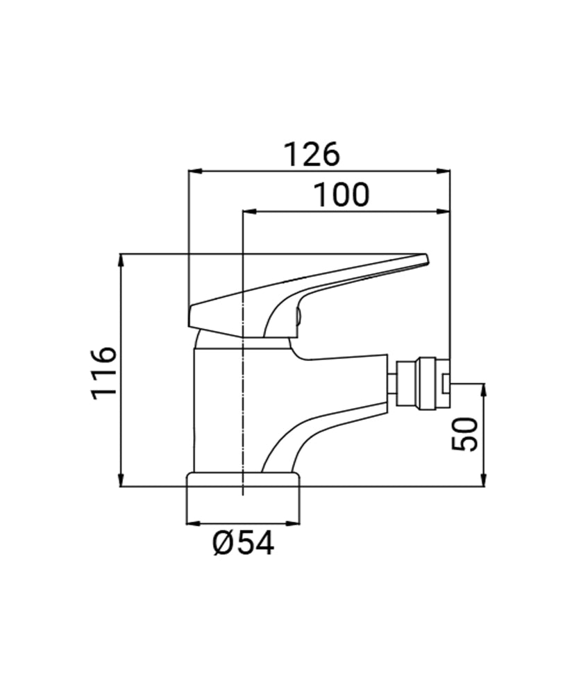 Miscelatore bidet cromo 40mm Mia Idrobric