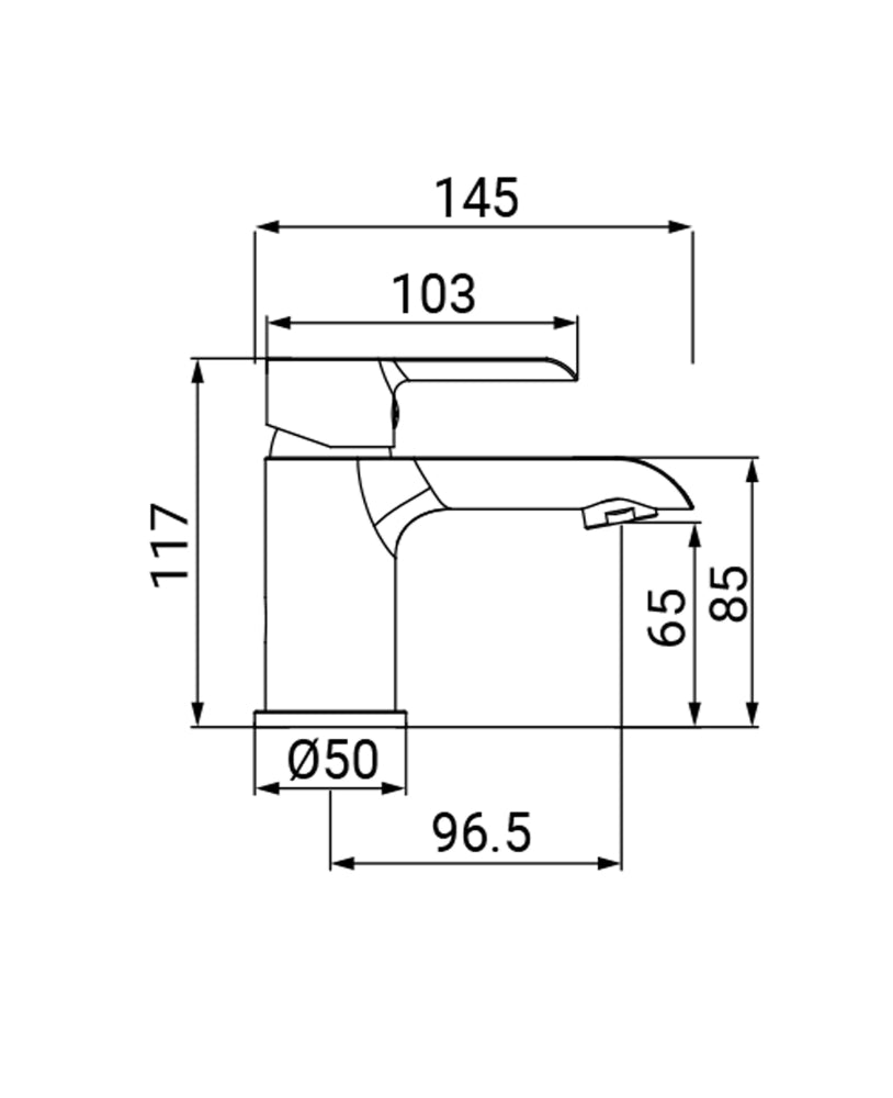 Miscelatore lavabo cromo 35mm Ariel Idrobric