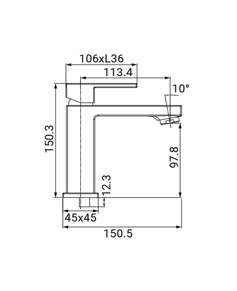 Miscelatore lavabo cromo 25mm Zoe Idrobric