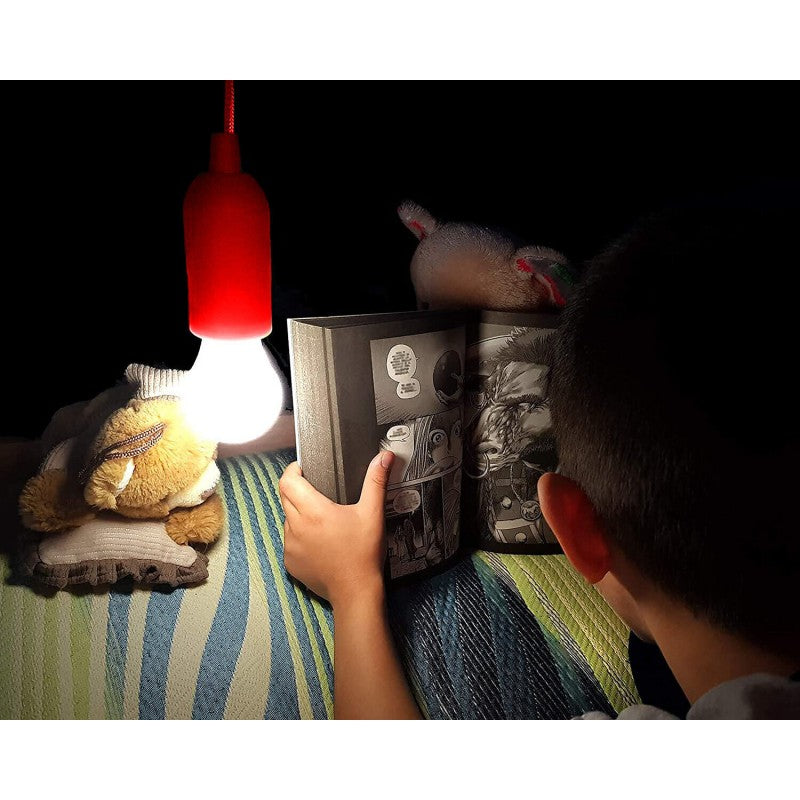 Lampada a sospensione a LED vintage Retro' Velamp rossa con cordoncino 50 lumen