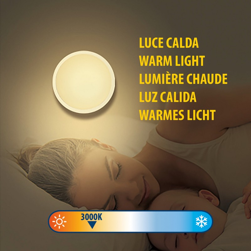 Luce notturna LED touch IL28NG 0,3W bianca a inserimento diretto Velamp