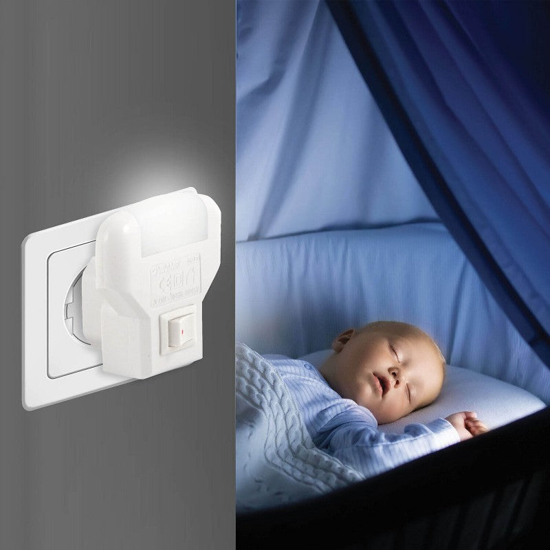 Luce notturna LED Twilight 0,5W con interruttore manuale Velamp