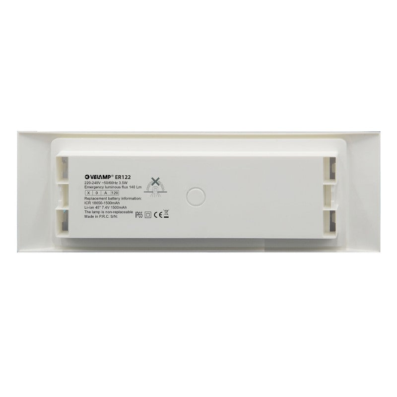 Lampada di emergenza LED slim Holly 140 lumen SA/SE IP65 per interno ed esterno Velamp