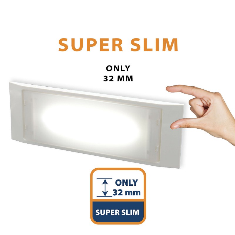 Lampada di emergenza LED slim Holly 140 lumen SA/SE IP65 per interno ed esterno Velamp