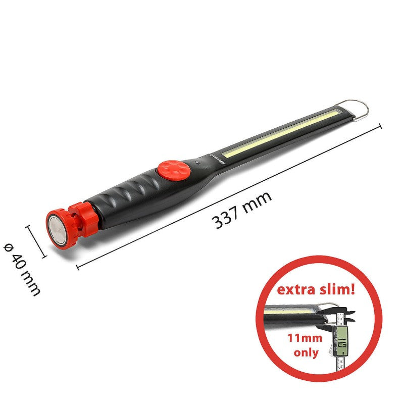 Lampada da lavoro a LED COB ricaricabile Blackman Velamp 3W 150 lumen extra piatta con dimmer