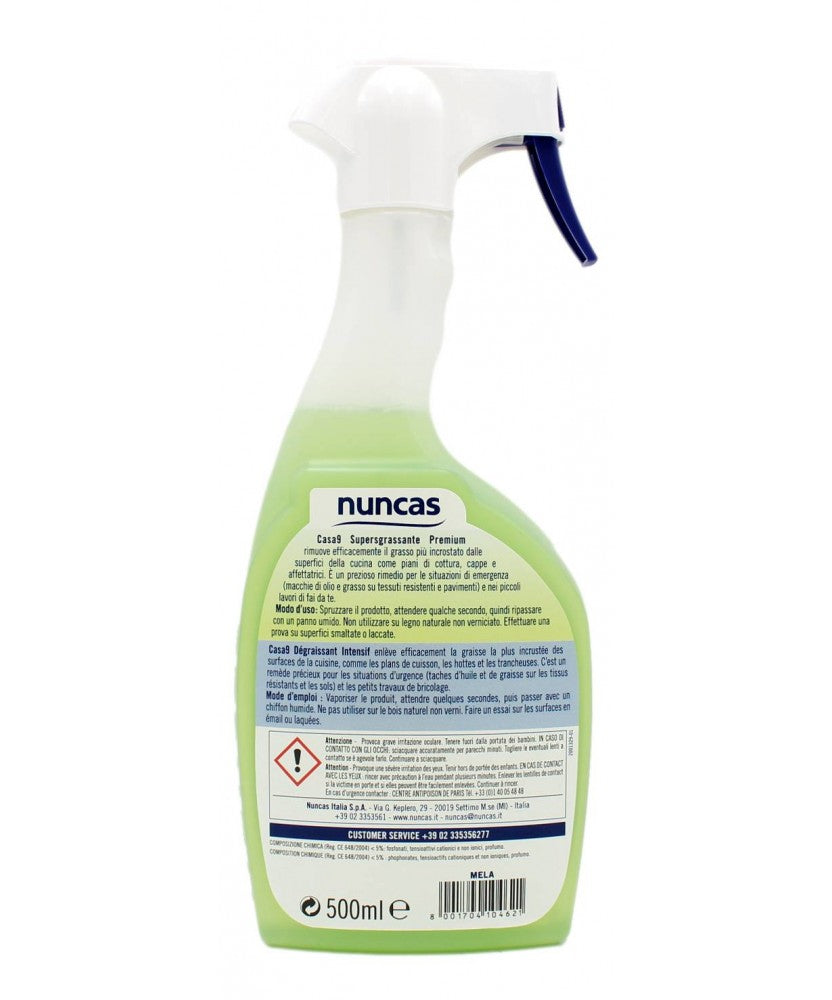 Spray sgrassatore universale igienizzante mela verde 500 ml Nuncas