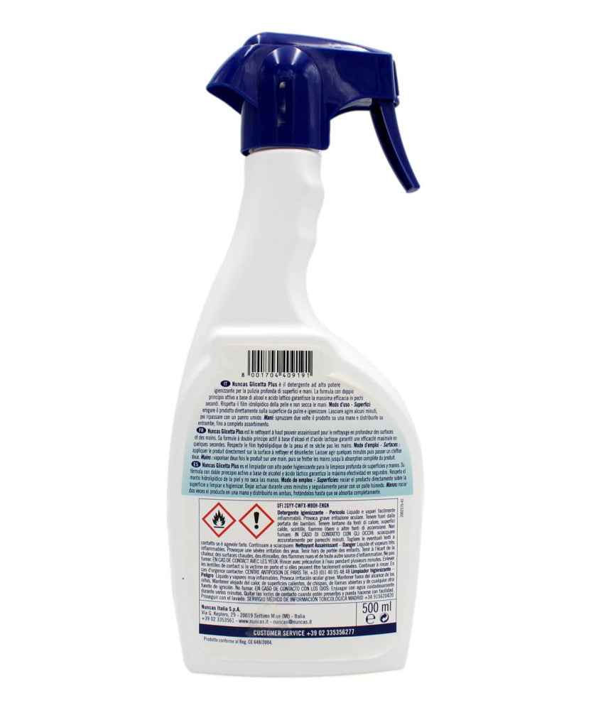 Detergente spray specifico per la pulizia di vetri e cristalli 500 ml Nuncas