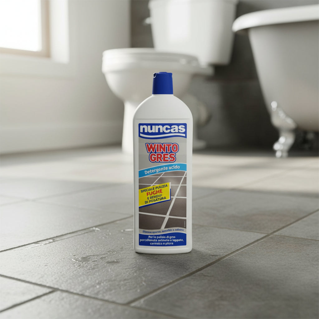 Detergente specifico per gres porcellanato e ceramica opaca o lucida 1 litro Nuncas