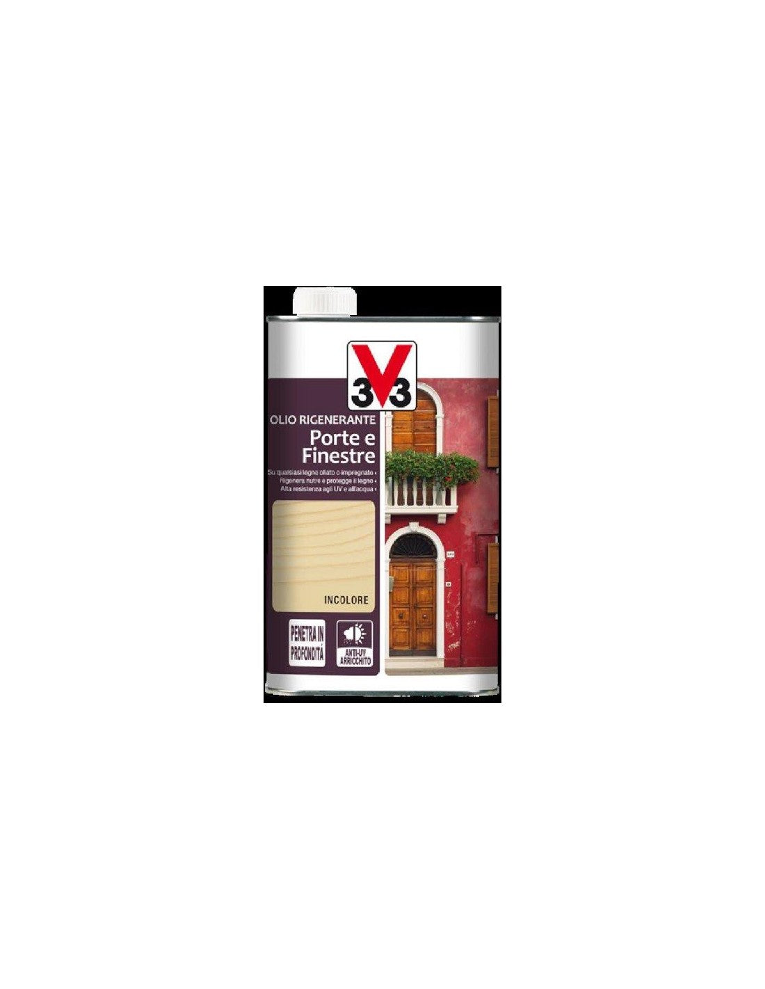 Olio Incolore 0,5L v33 | Protezione Legno Porte e Finestre
