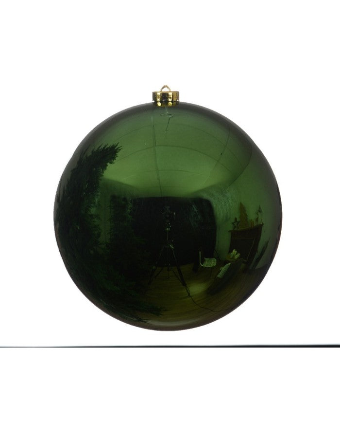 Sfera Decorativa Natalizia D.14cm Colore Pine Green (Verde Pino) in Poly (Plastica) | Kaemingk