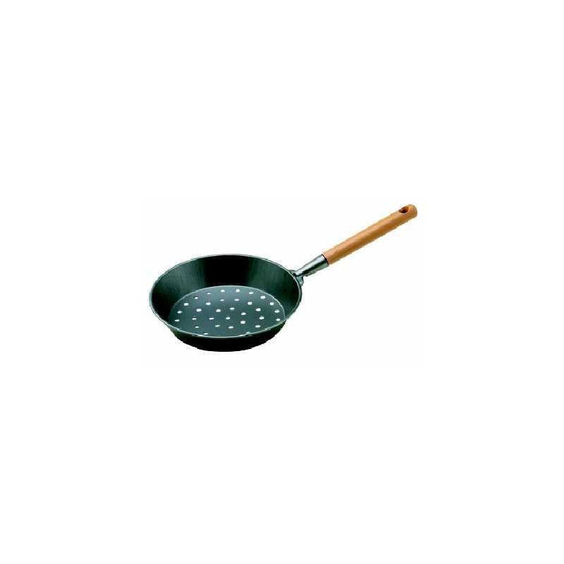 Padella per Castagne Forata 26 cm con Manico in Legno AG