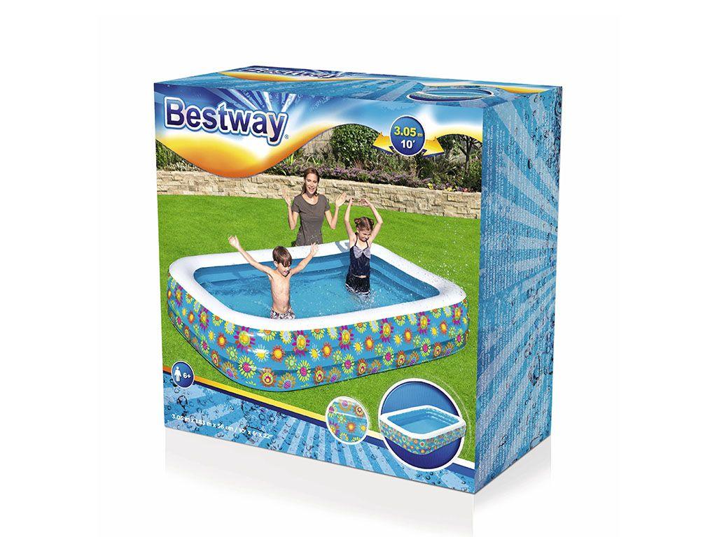 Piscina gonfiabile rettangolare 305x183x56 Family 3 anelli Bestway - Brico Sapiens - L' evoluzione del fai da te