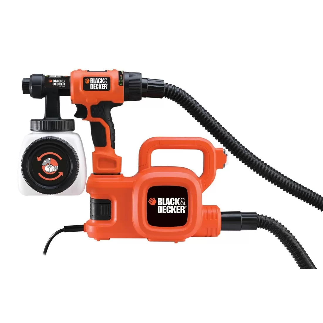 Pistola a Spruzzo Professionale Black+Decker HVLP400C con Base a Terra e Serbatoio a Riempimento Laterale