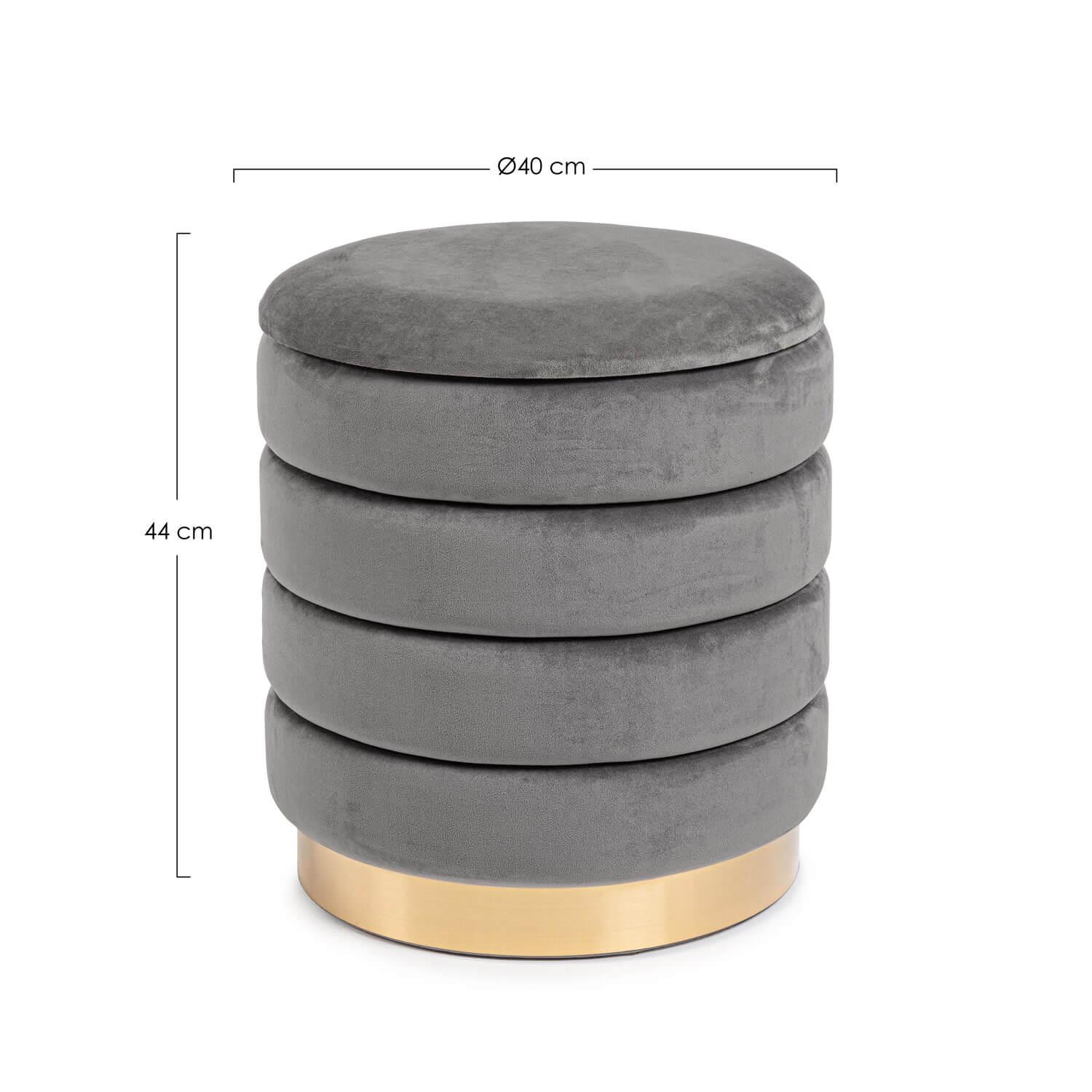 Pouf contenitore darina d.40 grigio Bizzotto - Brico Sapiens - L' evoluzione del fai da te