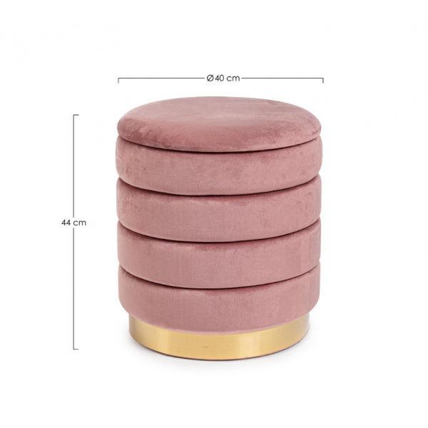 Pouf contenitore darina d.40 rosa Bizzotto - Brico Sapiens - L' evoluzione del fai da te