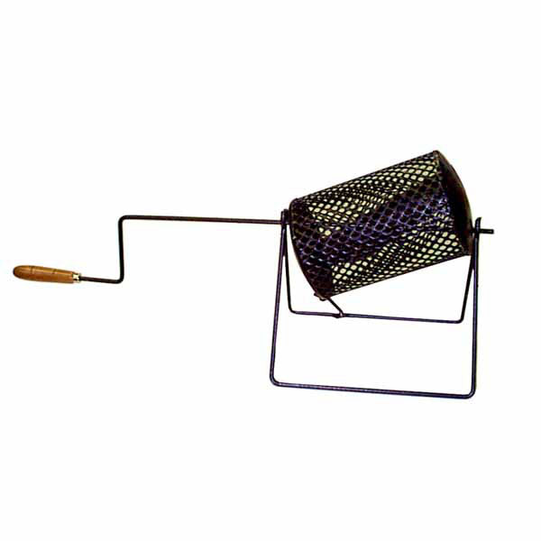 Cuocicastagne Girevole in Ferro 18x26 cm con Manico in Legno 50 cm MILLE