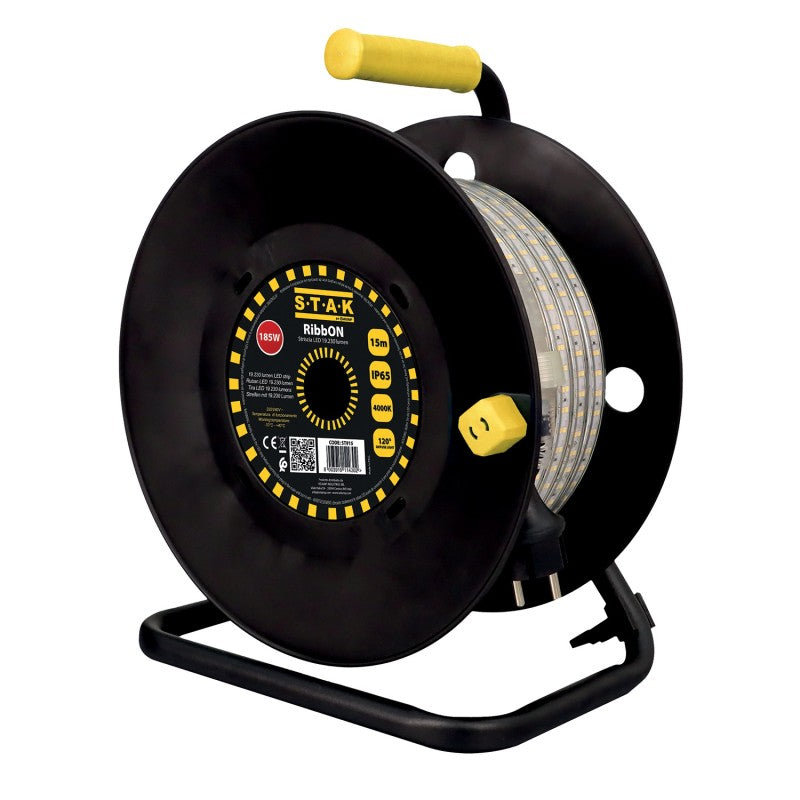 Striscia LedRibbON 15metri, IP65 20.000 lumen, con avvolgitore Stan
